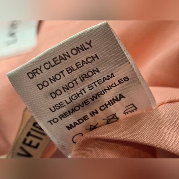 NWT Lavetir A-Line V-Neck Coral Long Sleeves Chiffon Long Dress - Picture 16 of 16